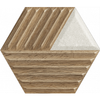 Woodskin Mix Heksagon Str C 19,8x17,1 Gat. 1