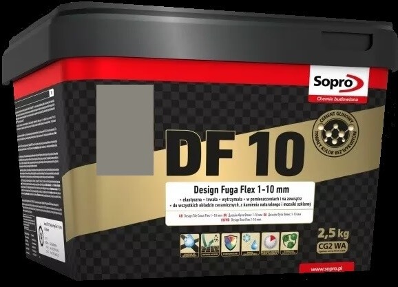 DF 10 Fuga Flex 1-10 mm - betonowoszara 14 Cementowa, elastyczna zaprawa fugowa 2,5kg