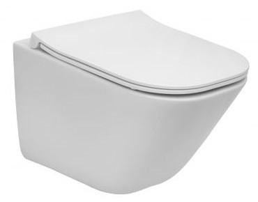 GAP Square miska WC podwieszana Rimless z deską wolnoopadającą biała